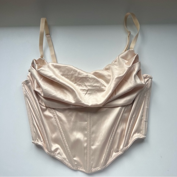 URBAN OUTFITTERS LEXI SATIN COWL CORSET TOP - Picture 5 of 9